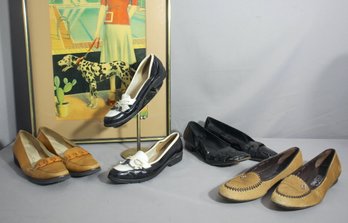 Collection Of Salvatore Ferragamo Women's  Leather Loafers-size 7.5-8