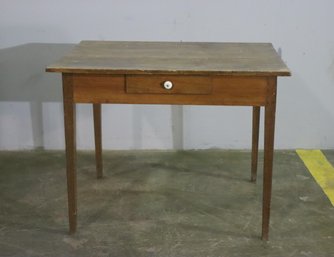 Vintage Shaker Style One Drawer Desk - See Photos For Condition
