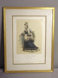 'La Mode Artistique: 'Toilette De Ville' - Elegant 19th Century Fashion Print By Gustave Janet'