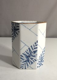 Royal Copenhagen 'Floreana' Large 6-Sided Vase By Anne Marie Trolle