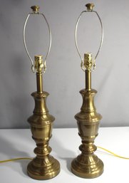 Pair Of  Mid Century Modern Brass Table Lamps