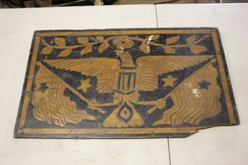 Carved Panel Of American Eagle