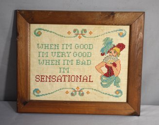 Whimsical Vintage Cross-Stitch Sampler