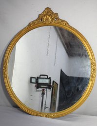 30' X 26'  Empire Style Gilt Frame Round Mirror