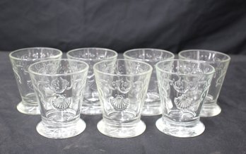 Set Of 7 La Rochere Versailles Double Old Fashioned Whiskey Glasses
