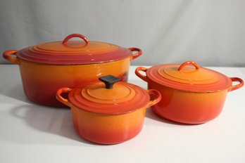 Le Creuset Flame  Dutch Oven 3 Piece Set