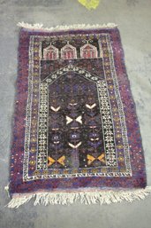 Vintage Hand Made  Baluch Rug -48'x 30.5'