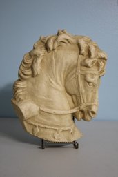 Wall Plaque Of The Head Of Alexander The Great Horse -Resin Made And Made In France