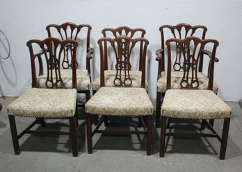 Set Of Six Chippendale Style Dining Chairs