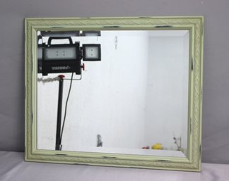 Green Rusted Frame Mirror