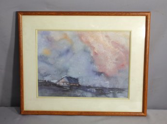 Framed Watercolor Landscape - Potential Hidden Signature