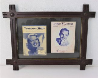 Vintage Sheet Music Covers In Double Criss Cross Frame