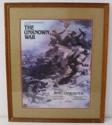 Framed Reproduction Movie Poster For Burt  Lancaster In The Unknown War
