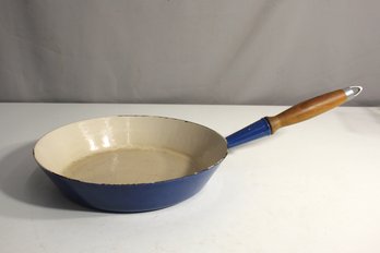 Le Creuset Flame Blue Feu Doux Heavy Frying Pan Skillet 1960s