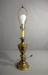 Brass Table Lamp Round Base Mid Century