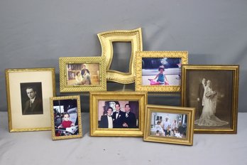 Group Lot Of Gold Tone Picture Frames