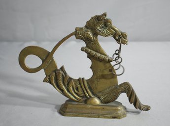 Vintage Brass Hippocampus Venetian Gondola Fixture