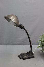 REX ELECTRIC Gooseneck Industrial Desk Lamp. Black Art Deco