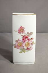 'Gerold Porzellan Bavaria Wild Rose Rectangular Vase - Made In West Germany'
