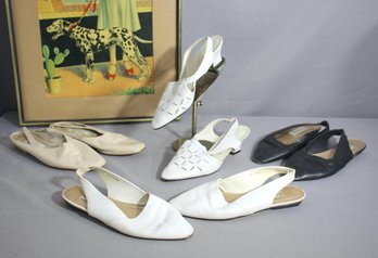 Collection Of Four Slingback Sandals -sz 9M -2 Eclisse, Caressa, Nine West
