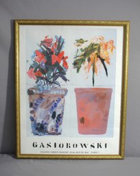 Framed Gasirowski Pot Plants - Dated 1980 Gallery Print