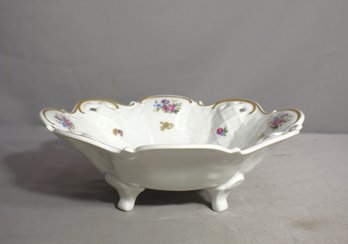 'Vintage Reichenbach Porcelain Footed Console Bowl - Serving Bowl From GDR'