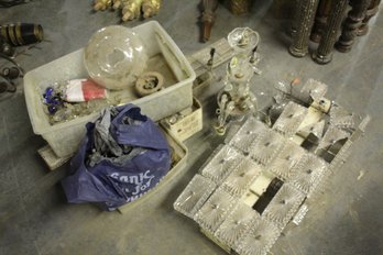 Assorted Lot Of Lamp Parts
