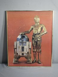 Framed Vintage Star Wars Poster C3PO And R2D2, Lucasfilm 1980