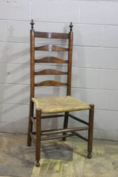 Ladder Back Rush Seat Side Chair  - See Photos For Condition