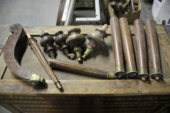Assorted Lot Of Wood And Brass Legs