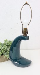 Rare Form Mid-Century Arpad Rosti Blue Drip Shimmer Glaze Lamp