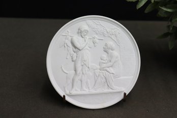 Bing & Grondahl Demark Bisque Relief Porcelain Greek Mythology Plate