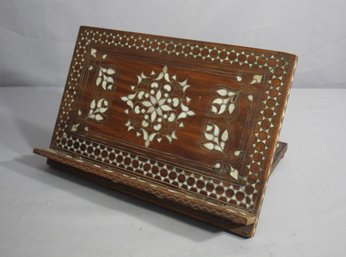 Mother Of Pearl Inlaid Wooden Book Stand