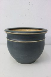 Blue And Yellow Round Ceramic Planter