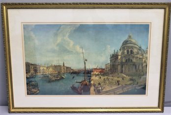 Venice Grand Canal Canaletto Print Reproduction, Framed