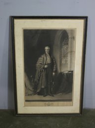 Vintage Mezzotint Engraving Of The Duke Of Wellington - See Photos For Condition