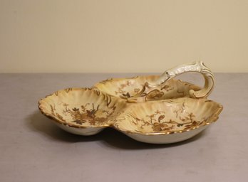 English  3 Compartment Serving Dish/ Candy Dish