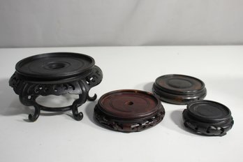 Group Lot Of Oriental Base And Stand