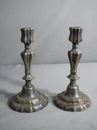 A Pair Of Vintage Baroque Style Candlsticks