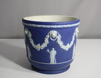 Classic Wedgwood Blue Jasperware Planter  Made In England