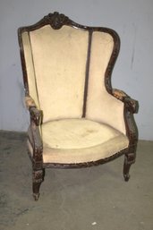 Ram's Head Wingback Salon Chair - See Photos For  Condition