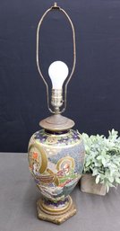 Fantastically Vintage Detailed Vintage Japanese Satsuma Vase Lamp