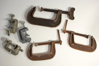 Group Lot Of 6 C Clamps