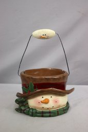 Snowman Decorative Christmas Candle Jar By Crazy Mountain Designs