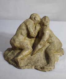 Unique Plaster Sculpture - Intimate Couple