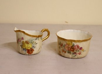 Royal Worcester Porcelain Sugar And Creamer Set