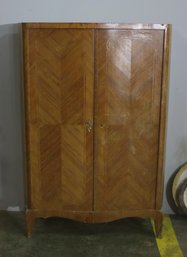 Vintage Inlaid Wood Cabinet, No Marble - See Photos For Condition