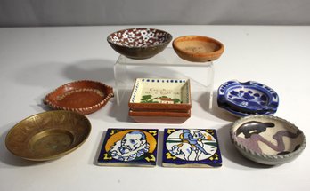 Assorted Decorative Dishware And Tile Collection