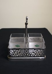 Shannon Crystal Silver And Godinger Flatware Caddy