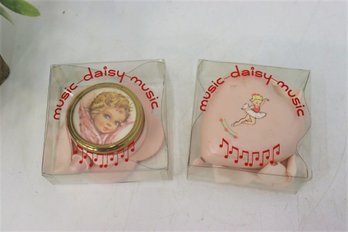 Two Vintage  Reuge/Switzerland 'DAISY' Hanging Music Boxes For Crib  - Music Daisy Music